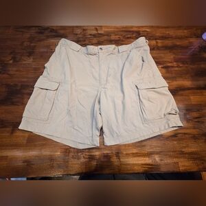 Duluth Trading Co Tan Cargo Shorts 3xl Mens Gropcore Workwear 9" Inseam